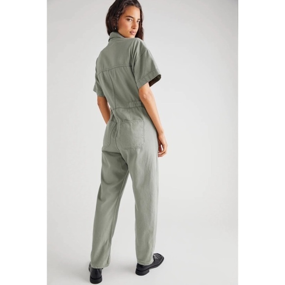 Free People Sage Green Marci Coverall Jumpsuit - Picture 4 of 14